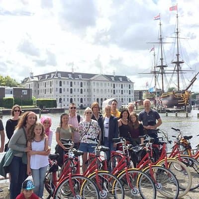 Amsterdam 3 hrs Bike Tour – live guide En/Fr/De/Nl/Sp