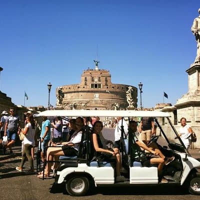 Rome Private Half-Day Tour with Option Golf Cart or Classic eFiat