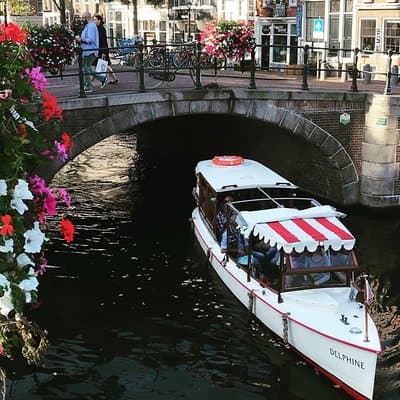 Private canal cruise on small historic boat