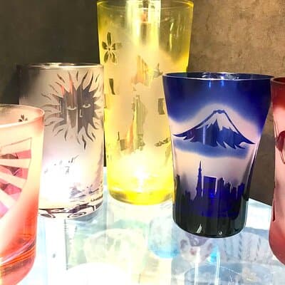 Handmade Japanese Glass Art Sandblasting Workshop in Tokyo 2