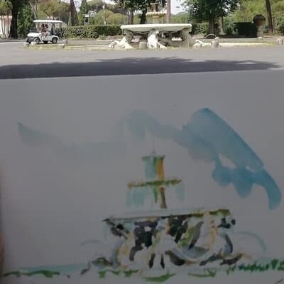 Watercolor Private Tour at Villa Borghese Rome with Guido 5