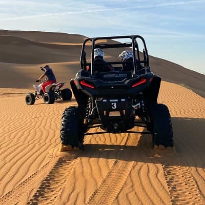 Dubai Private Red Dune Buggy Safari with BBQ Dinner in VIP Camp 2