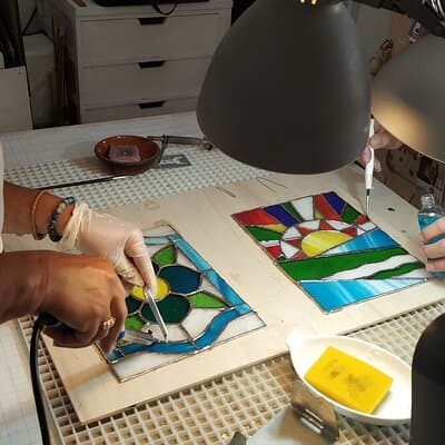 2/3 Hours Art Stained Glass Course in Trastevere 2