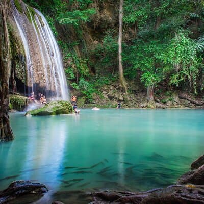 Glamping in Kanchanaburi and Erawan Falls 2 days/1 night