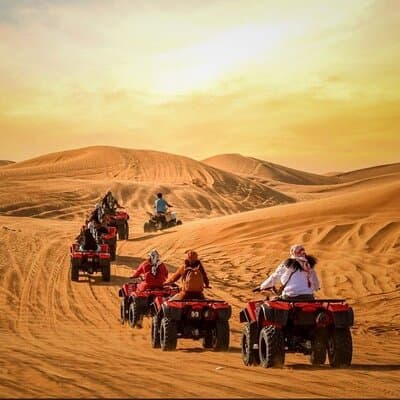Dubai: Morning Quad bike & Safari Adventure , Sandboarding, camel