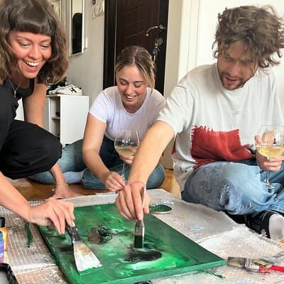 Istanbul Art Escape Wine and Paint at Local's Home