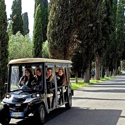 Rome: Appian Way Catacombs Guided Tour with Golf Cart Shuttle