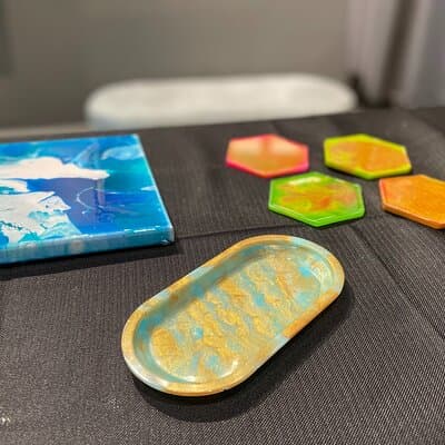 Resin Artwork in a Nolita Artist's Studio 2