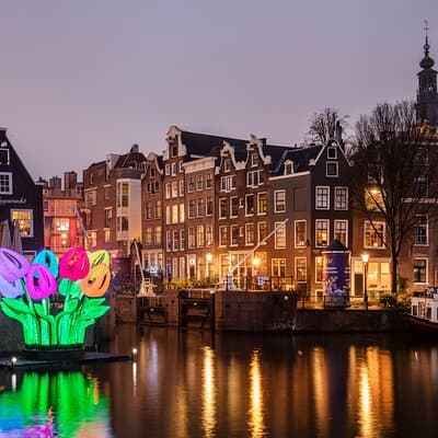 Amsterdam Light Festival City Bike Tour with Guide 4