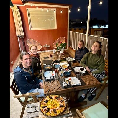 BBQ Paella in a Penthouse Terrace in Barcelona with a Chef 2