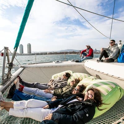 Barcelona Small Group Trip by Catamaran w Tapas, Cava and Sunset
