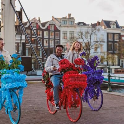 Explore Amsterdam canals on iconic Flower Bikes 5