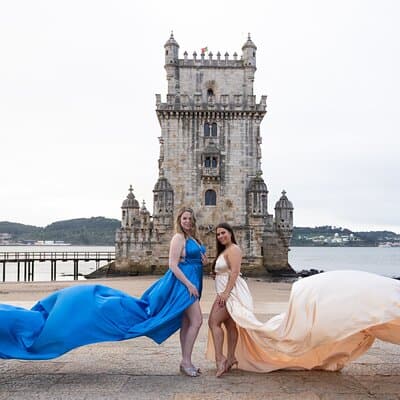 Lisbon Flying Dress & Fashion Photoshoot at iconic places