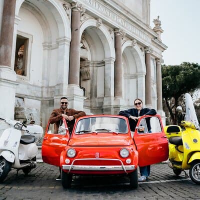 Rome Vespa and Fiat 500 Small Group Tour with Photoshoot option 3