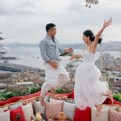 Rooftop Flying Dress Photoshoot in Istanbul 2