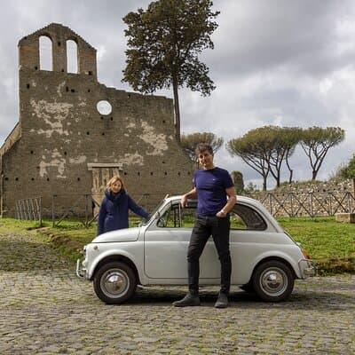 Catacombs, Appian, Aqueducts, in a Fiat500 with a local, Pick-up 4