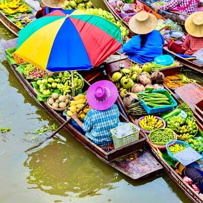 Bangkok: Private Floating Market and Train Market