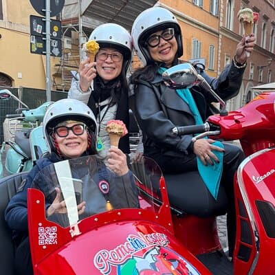Rome by Vespa Sidecar: The Most Fun & Iconic Experience + Gelato