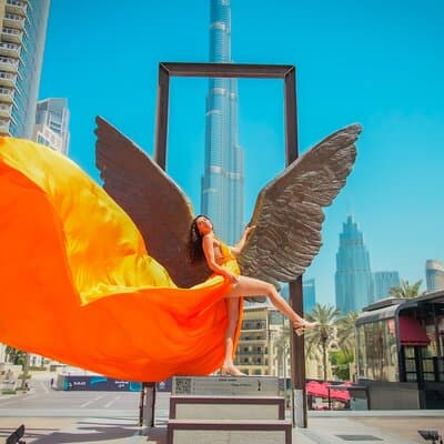 Burj Khalifa Flying Dress Instagram Videography Shoot 4
