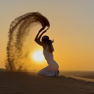 Lahbab Sunset Safari – Camel Ride, Dune Bashing, BBQ & Live Shows