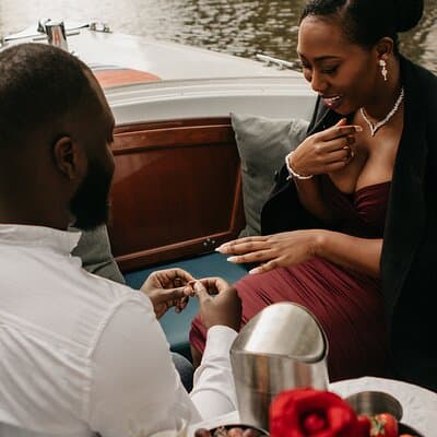 Private Marriage Proposal Canal Cruise Amsterdam w Bubbles/Roses 3