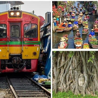 Private Tour to Railway Market, Floating Market And Ayutthaya