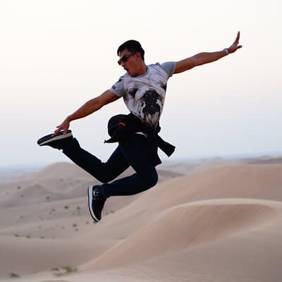 Morning/Afternoon Private Desert Safari, Camel Ride & Sand board 2