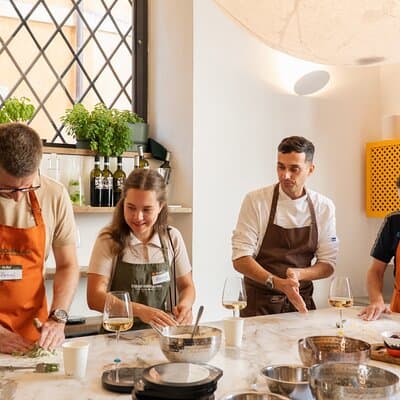 Cook & Dine in Rome: Pizza, Ravioli & Gelato with Unlimited Wine