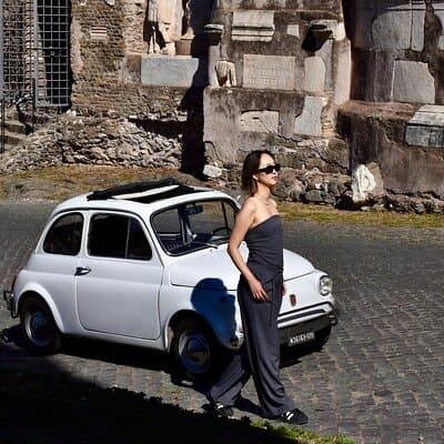 Catacombs, Appian, Aqueducts, in a Fiat500 with a local, Pick-up