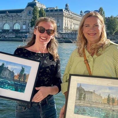 Paris Watercolor Workshop – Create Your Own Framed Paris Souvenir 3