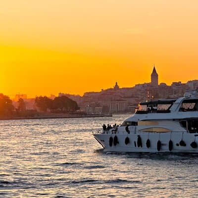 Bosphorus Sunset Cruise with Live Guide on Luxury Yacht