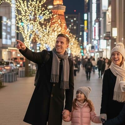 Christmas Magic in Tokyo! Private & Family-Friendly Walking Tour