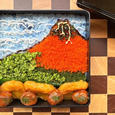 Create Hokusai Red Fuji inspired Art Character Bento Experience