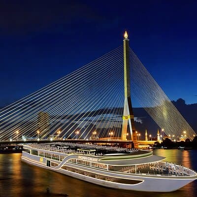 Bangkok Newest Luxury Noah Chao Phraya River Dinner Cruise