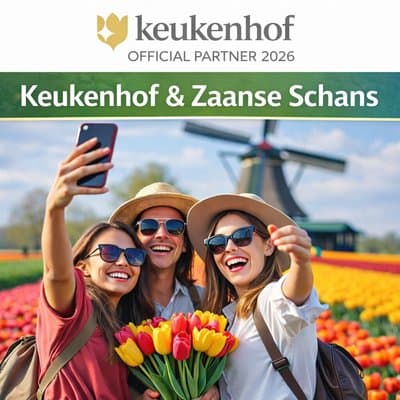 Keukenhof Gardens and Zaanse Schans Windmills Day Tour