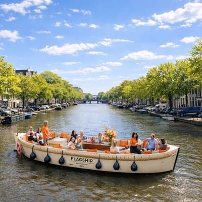 Amsterdam German Canal Cruise with Unlimited Drinks option 2
